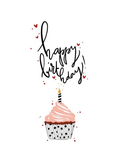 cupcake candle Birthday Card 14614 created by Letter V Prints