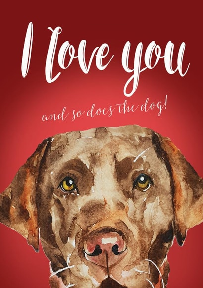 from the dog labrador Valentines Day Card 1609 created by Jo Scott Art