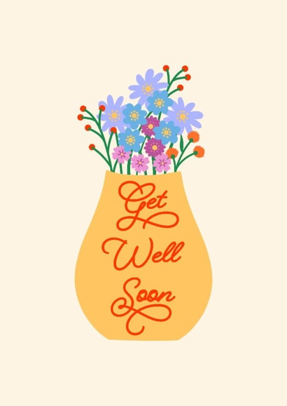 get well soon floral Get Well Card 1792 created by Kamiya Chirodian