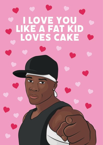 50 cent music Valentines Day Card 41778 created by Guilty Cards