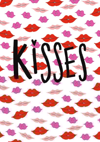 lips lipstick Valentines Day Card 21081 created by Soph AC Studio