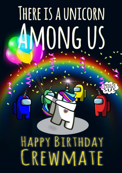 Among Us Unicorn Birthday Card created by Kerrylovescards