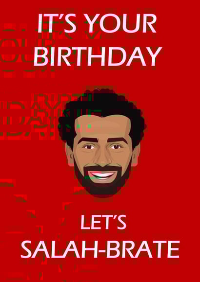 Mohammed Salah Liverpool FC Birthday Card 21109 created by Daniel