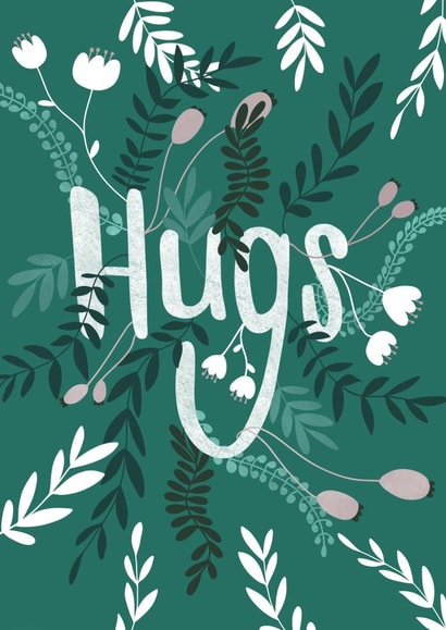 Floral hug card created by Soph AC Studio