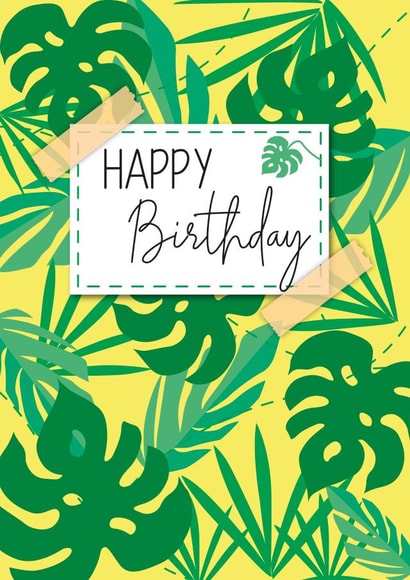 plant leaves Birthday Card 41803 created by Diary of a Craft Girl
