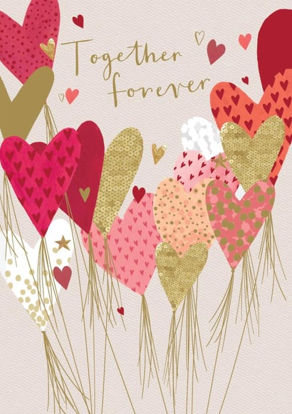 Pretty Hearts Anniversary Card - Together Forever created by Louise Tiler