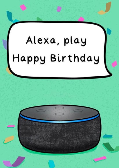 modern alexa Birthday Card 16891 created by Rude Mama