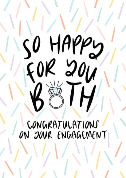 Engagement Confetti - Congratulations Card created by Muses & May