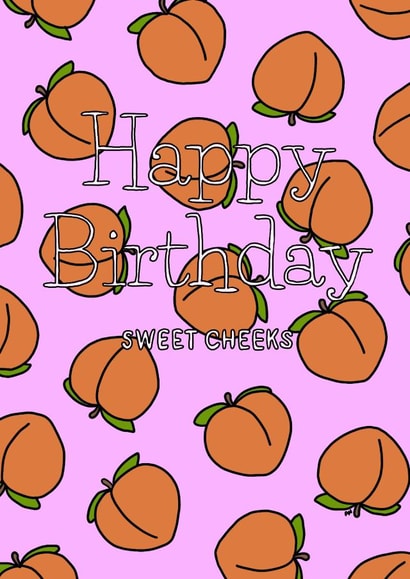 sweetcheeks bum Birthday Card 45974 created by Alex Norman Art 