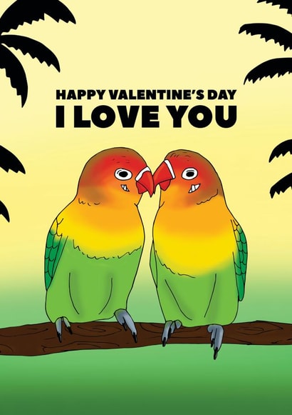 love birds Valentines Day Card 16731 created by Pearl Ivy