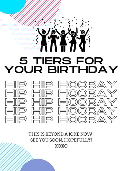 tiers illustration Birthday Card 46590 created by It Was The Only Card Available