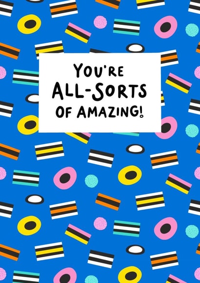 allsorts sweets Valentines Day Card 46578 created by Salty Siren Studios 