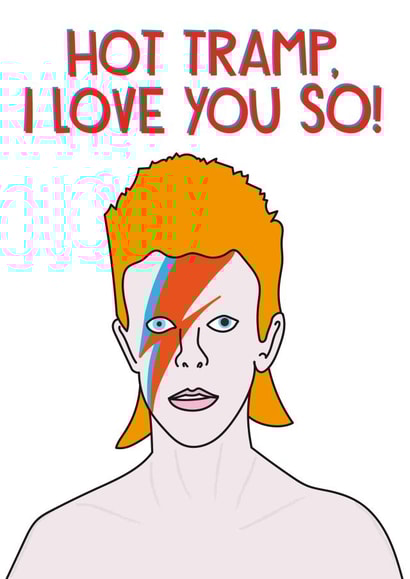 ziggy bowie Valentines Day Card 46629 created by HabFab