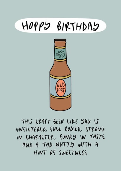 Hoppy Birthday Beer Card created by Muses & May 