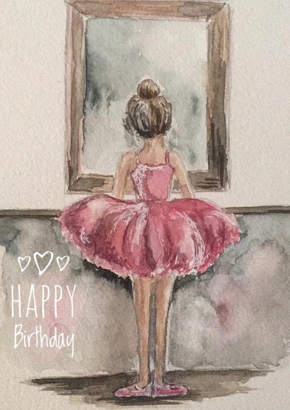 Arty Birthday Card - Ballet - Ballerina created by AP Designs