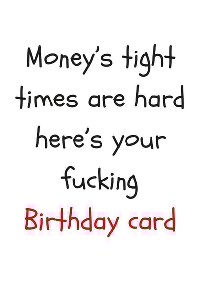 rhyme rude Birthday Card 25699 created by Stray Funk Design