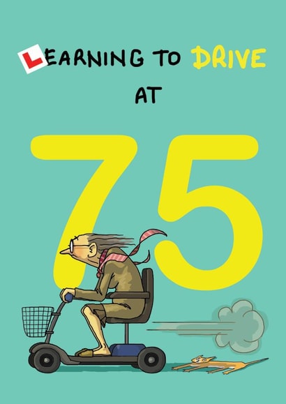 learning drive Birthday Card 20968 created by Bryony Jackson Walters