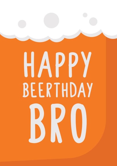 Beer Birthday Card for Brother created by Bev O'Connor || @oconnordesign