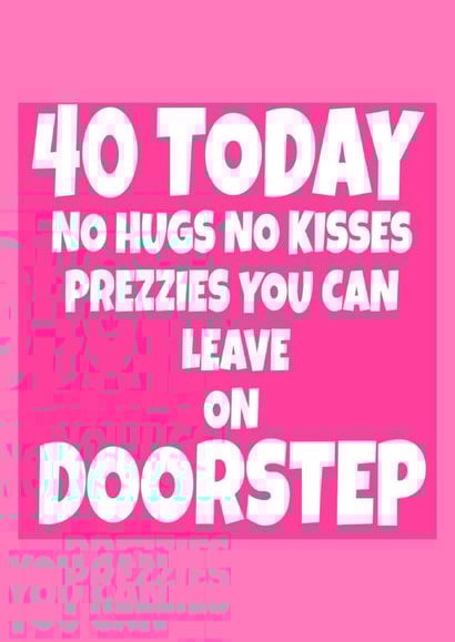 40 40th Birthday Card 36966 created by RASAR