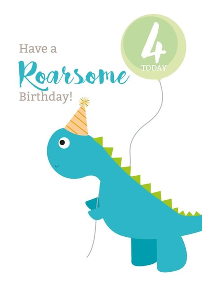 dinosaur party hat Birthday Card 14423 created by Made by Mable