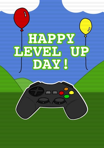 level balloon Birthday Card 21153 created by Doodle Rob