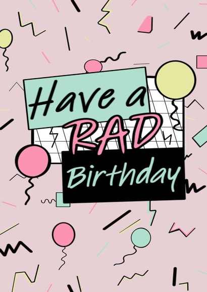 rad 90s Birthday Card 12429 created by onethirtysix_am
