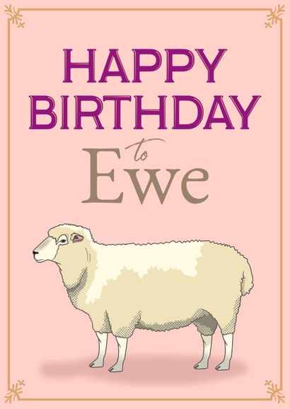 Happy Birthday to Ewe created by olliebrownillustration