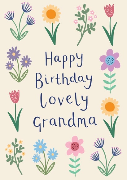 Floral Grandma Birthday Card created by Sarah Catherine
