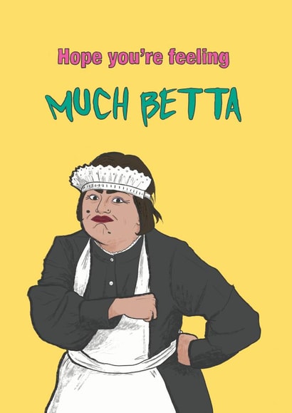 drag queen baga chips Get Well Card 21009 created by Chloe illustrates