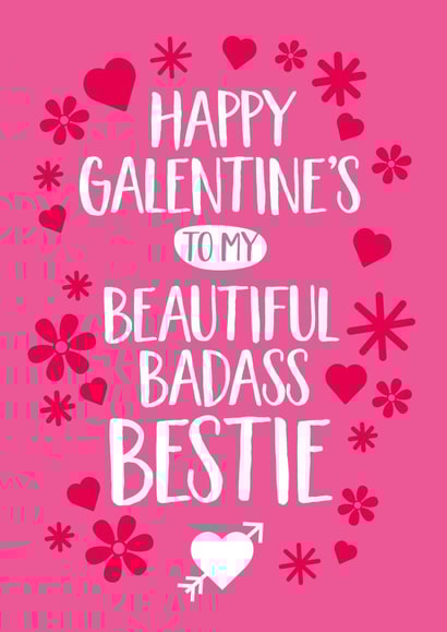 Badass Bestie Galentine's Card created by Elaine Miles