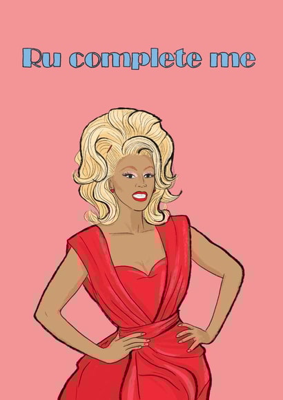 ru paul drag race Valentines Day Card 21011 created by Chloe illustrates