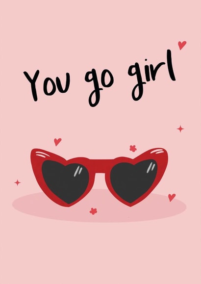 Retro/Vintage you go girl Love & Friendship Card 20963 created by @tikkled.pink