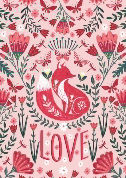 Love greetings card 1001 created by The Jaunty Cocoon