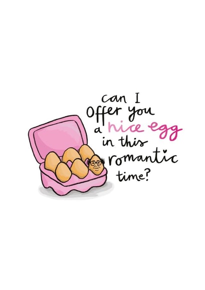 It's Always Sunny Frank Nice Egg Valentine's Anniversary Card created by Odd Socks