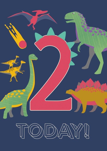 illustration Dinosaur Birthday Card 21148 created by LJRanson Design