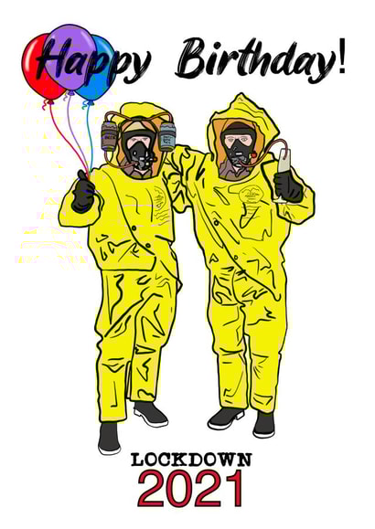 Lockdown Quarantine Social Distancing Birthday Card created by Funnilyenough