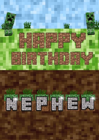 Minecraft Nephew Birthday Card for the avid Crafter created by Kerrylovescards