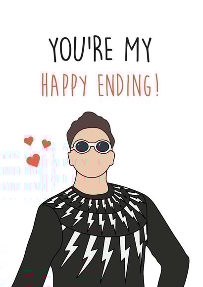 david rose happy ending Valentines Day Card 17503 created by Graphic Print Company