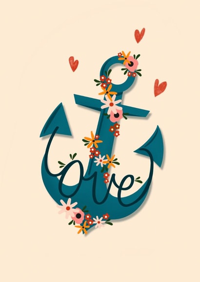 anchor love Valentines Day Card 18545 created by Elba Able