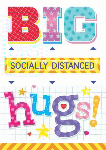 BIG Socially Distanced hugs lockdown card created by Half-Bee