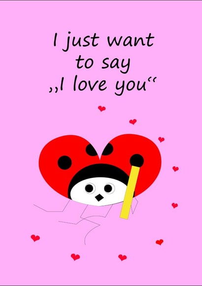 bug hearts Valentines Day Card 46497 created by @HappyTottii