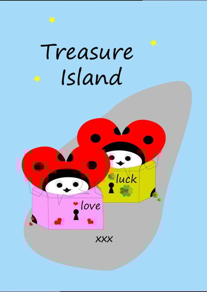 treasure island bugs Good Luck Card 46498 created by @HappyTottii
