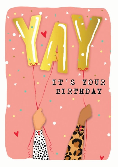 yay balloons Birthday Card 19470 created by Leebee Designs