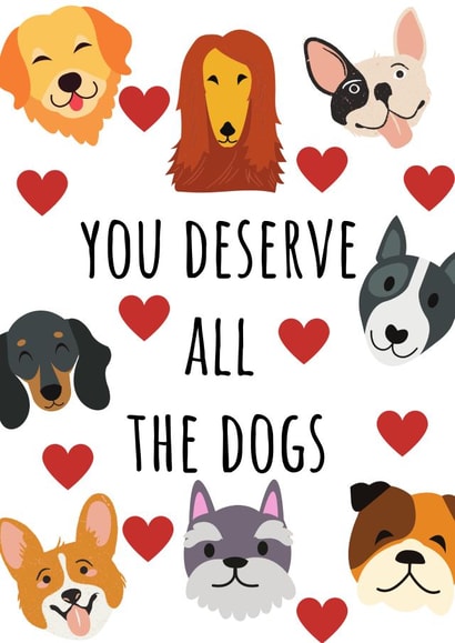 dogs animals Valentines Day Card 19043 created by Amy (Hedgecards)