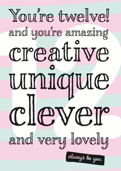 twelve twelfth Birthday Card 10501 created by Rulu