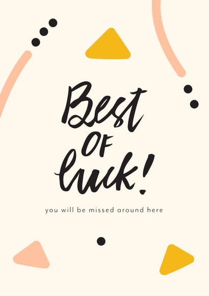 best luck Leaving Card 18870 created by Lea Velasquez