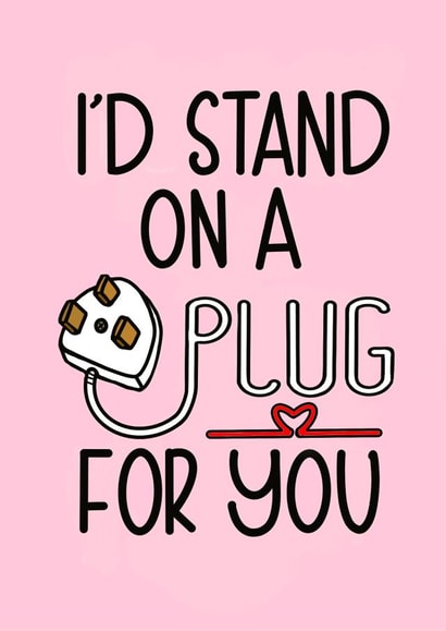stand plug Valentines Day Card 41926 created by Naughty Pickle