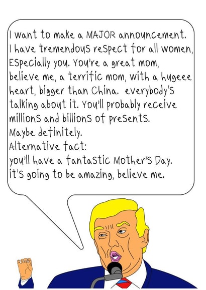 donald trump USA Mothers Day Card 39400 created by Lucy