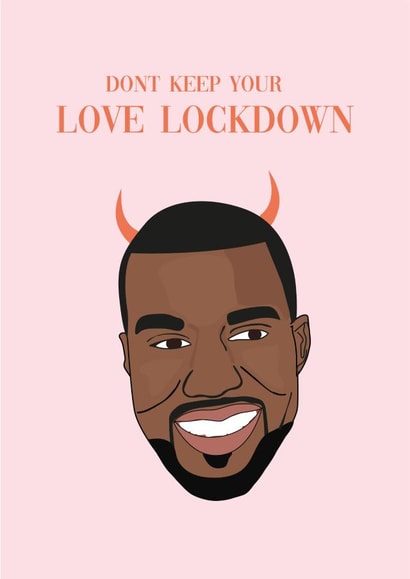 LOVE LOCKDOWN Valentines Day Card 36814 created by Lovely Boy Designs