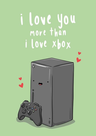 love xbox Valentines Day Card 42548 created by The Tipsy Turtle
